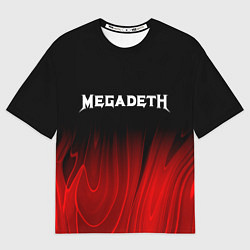 Футболка оверсайз мужская Megadeth Red Plasma, цвет: 3D-принт