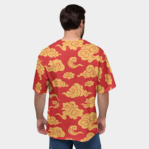 Мужская футболка оверсайз Старая самурайская лягуха / 3D-принт – фото 4