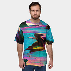 Футболка оверсайз мужская Multicolored vanguard glitch, цвет: 3D-принт — фото 2