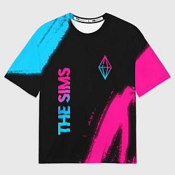 Футболка оверсайз мужская The Sims Neon Gradient, цвет: 3D-принт