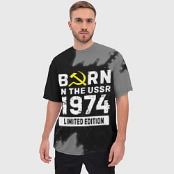 Футболка оверсайз мужская Born In The USSR 1974 year Limited Edition, цвет: 3D-принт — фото 2