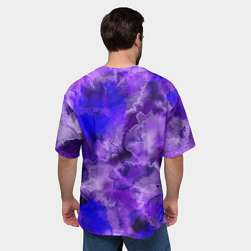 Мужская футболка оверсайз Космический хаос / 3D-принт – фото 4