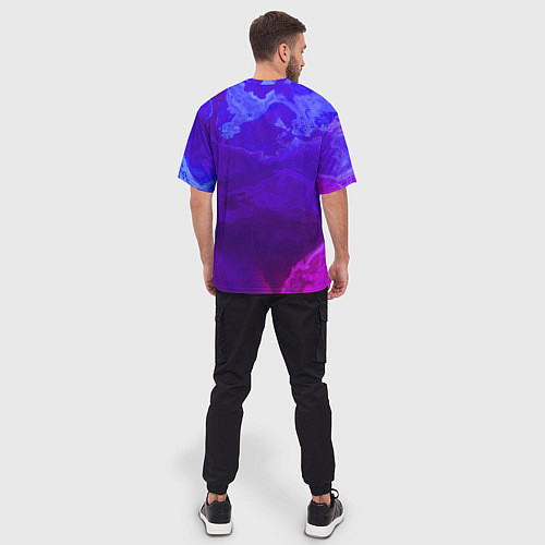 Мужская футболка оверсайз Циклон Красок / 3D-принт – фото 4