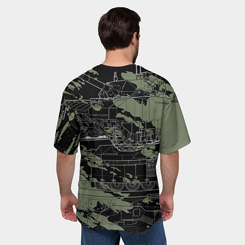Мужская футболка оверсайз Т-14 Армата Броня крепка / 3D-принт – фото 4