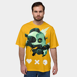 Футболка оверсайз мужская Голова Робота, цвет: 3D-принт — фото 2