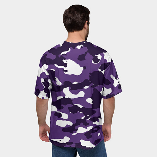 Мужская футболка оверсайз Amethyst Purple Аметист / 3D-принт – фото 4