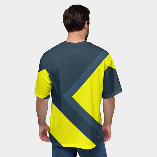 Мужская футболка оверсайз Геометрическая Стрелка / 3D-принт – фото 4