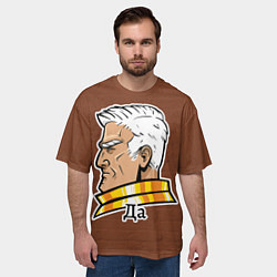 Футболка оверсайз мужская Рогал Дорн Да 3d wall, цвет: 3D-принт — фото 2