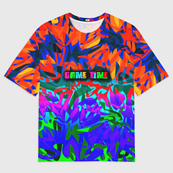 Футболка оверсайз мужская Game time Абстрактный пятнистый узор, цвет: 3D-принт
