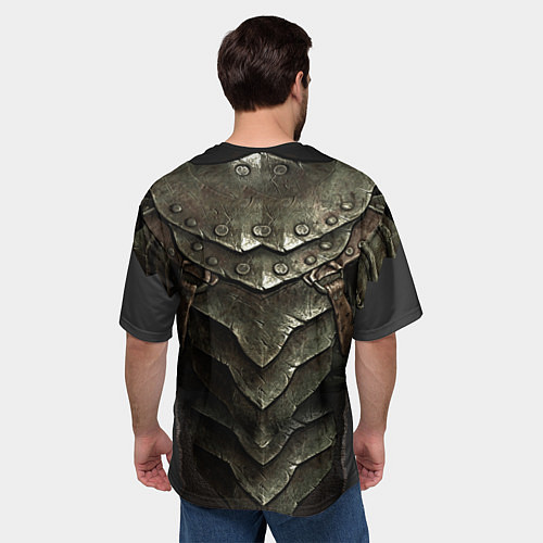 Мужская футболка оверсайз Орочья броня из SKYRIM / 3D-принт – фото 4