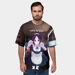 Футболка оверсайз мужская Love is war Госпожа Кагуя - Синомия, цвет: 3D-принт — фото 2