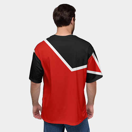 Мужская футболка оверсайз Дилюк-красноволосый холостяк / 3D-принт – фото 4