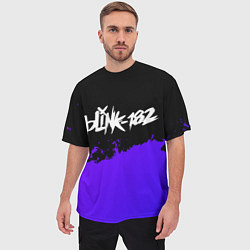 Футболка оверсайз мужская Blink 182 Purple Grunge, цвет: 3D-принт — фото 2