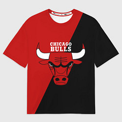 Футболка оверсайз мужская Chicago Bulls NBA, цвет: 3D-принт