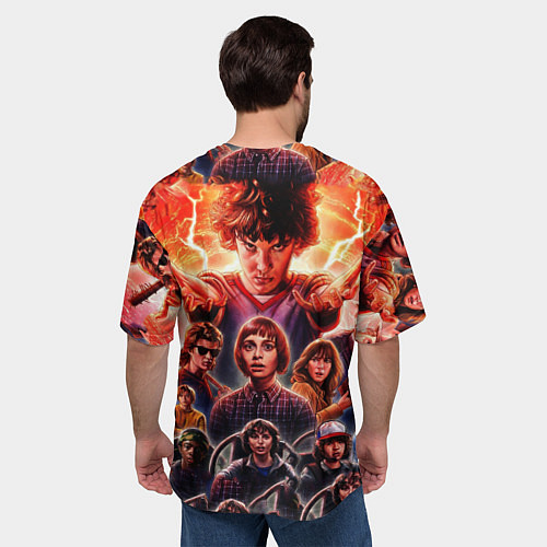 Мужская футболка оверсайз Stranger Things Арт / 3D-принт – фото 4