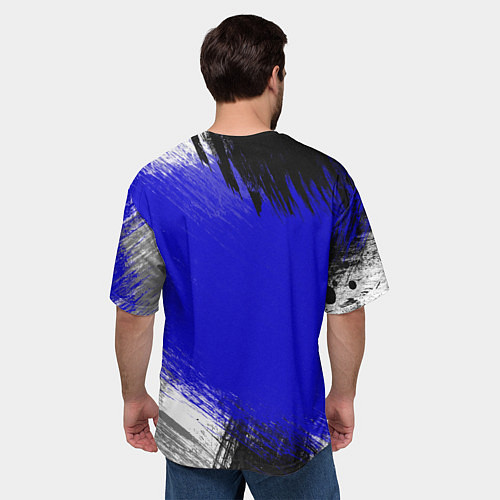 Мужская футболка оверсайз Sports club FOOTBALL / 3D-принт – фото 4