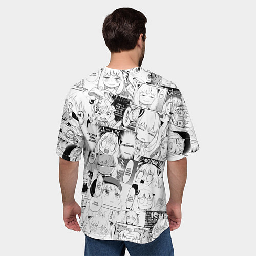 Мужская футболка оверсайз Spy Family Heh Семья Шпиона Анечка Фоджер / 3D-принт – фото 4