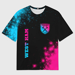 Футболка оверсайз мужская West Ham Neon Gradient, цвет: 3D-принт