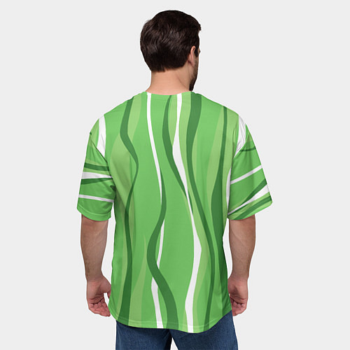 Мужская футболка оверсайз Водоросли / 3D-принт – фото 4