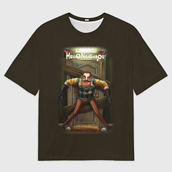 Футболка оверсайз мужская Привет сосед игра, цвет: 3D-принт