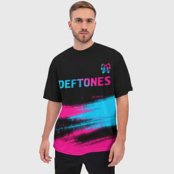 Футболка оверсайз мужская Deftones Neon Gradient, цвет: 3D-принт — фото 2