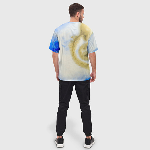 Мужская футболка оверсайз Золотая Пыль На Молоке / 3D-принт – фото 4