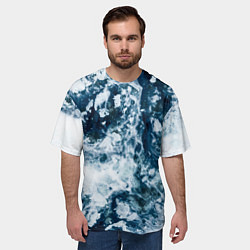 Футболка оверсайз мужская Замерзшие Лужи Зимы, цвет: 3D-принт — фото 2