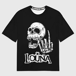 Футболка оверсайз мужская Louna череп, цвет: 3D-принт