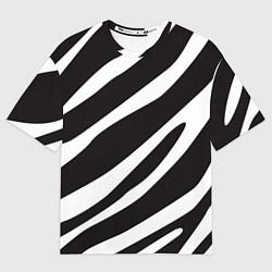 Мужская футболка оверсайз Анималистичный рисунок зебра