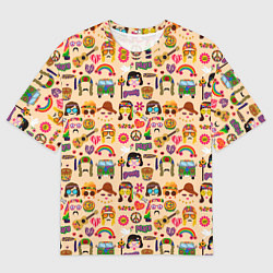 Футболка оверсайз мужская HIPPIE FASHION, цвет: 3D-принт