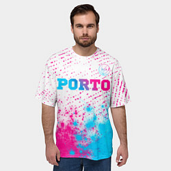 Футболка оверсайз мужская Porto Neon Gradient, цвет: 3D-принт — фото 2