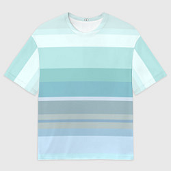 Футболка оверсайз мужская Морские линии, цвет: 3D-принт