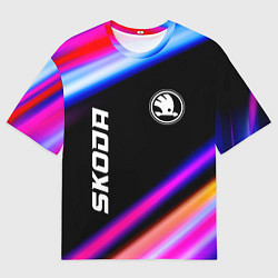 Футболка оверсайз мужская Skoda Speed Lights, цвет: 3D-принт