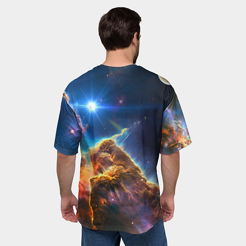 Мужская футболка оверсайз Бесконечное космическое пространство / 3D-принт – фото 4