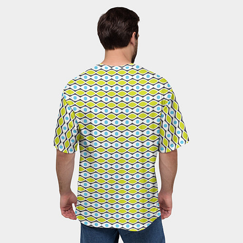 Мужская футболка оверсайз Геометрия абстракция / 3D-принт – фото 4
