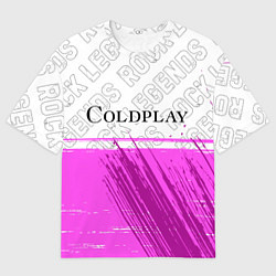 Мужская футболка оверсайз Coldplay Rock Legends