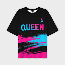 Футболка оверсайз мужская Queen Neon Gradient, цвет: 3D-принт