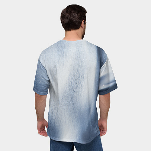 Мужская футболка оверсайз Абстрактный пепел - Серый / 3D-принт – фото 4