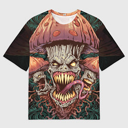 Футболка оверсайз мужская Злые грибы монстры, цвет: 3D-принт