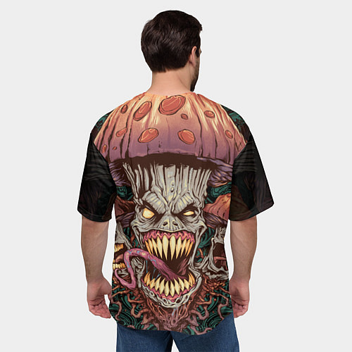 Мужская футболка оверсайз Злые грибы монстры / 3D-принт – фото 4