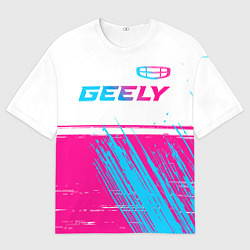 Футболка оверсайз мужская Geely Auto Neon Gradient, цвет: 3D-принт