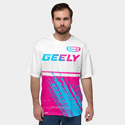 Футболка оверсайз мужская Geely Auto Neon Gradient, цвет: 3D-принт — фото 2