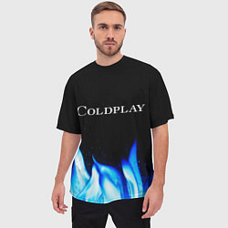 Футболка оверсайз мужская Coldplay Blue Fire, цвет: 3D-принт — фото 2