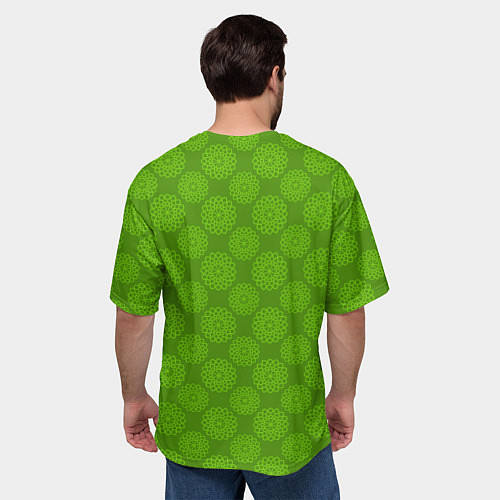 Мужская футболка оверсайз Круглые абстрактные узоры / 3D-принт – фото 4