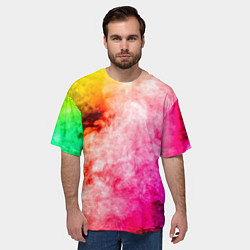 Футболка оверсайз мужская Взрыв Красок I Дым, цвет: 3D-принт — фото 2