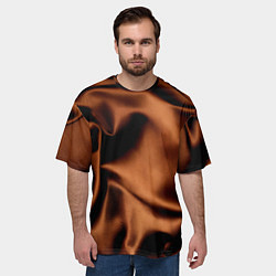 Футболка оверсайз мужская Шелк шоколадный оттенок, цвет: 3D-принт — фото 2
