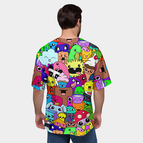 Мужская футболка оверсайз Монстрики Nastiprazdnik / 3D-принт – фото 4