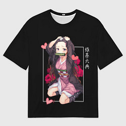 Футболка оверсайз мужская NEZUKO CHAAN, цвет: 3D-принт