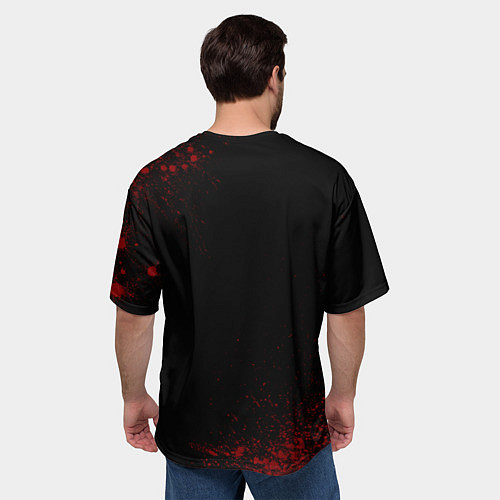 Мужская футболка оверсайз Водитель - сила в правде на темном фоне / 3D-принт – фото 4