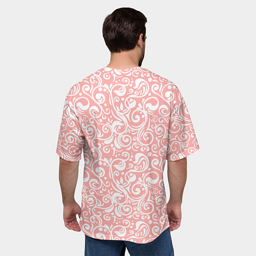 Мужская футболка оверсайз Матрешка в узорах / 3D-принт – фото 4